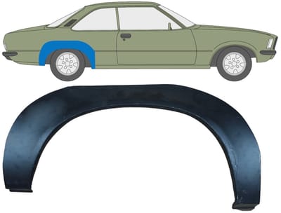 Reparatiepaneel achterspatbord voor Opel Rekord D 1972-1977 / Rechts