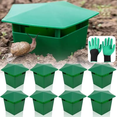 Herbruikbare Slakkenvallen Set van 8 - Effectieve Slakkenbestrijding voor Tuinplanten en Groenten