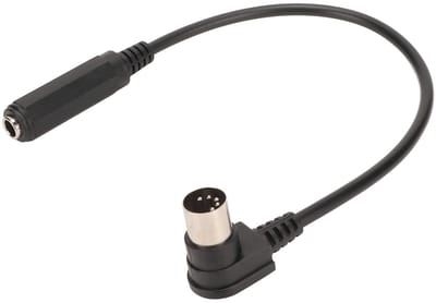 Dailygoody - 6,35 Mm 1/4 Vrouwelijke Naar 5-pins MIDI-kabel - Duurzaam en Flexibel - Geschikt voor Toetsenborden - 90 Graden - Perfect voor Synthe...