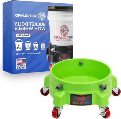 Emmer Dolly - Wasemmer Dolly - Auto Detailen - 5 Rollende Wielen - Universeel Emmer - Groen