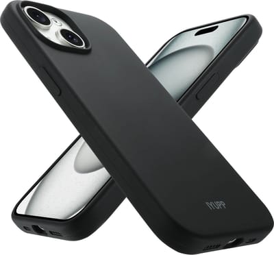 IYUPP Siliconen Hoesje Geschikt voor iPhone 15 Pro Hoesje - Siliconen Back Cover - Zwart