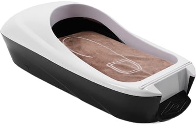 Dailygoods - Automatische Schoenovertrekdispenser - Draagbare Overschoendispenser - Handige oplossing voor gasten - Compact formaat - Overschoenbesche...