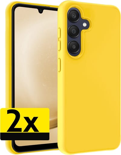 Hoesje - 2 Stuks - Geschikt voor Samsung Galaxy A26 - Sterk & Shockproof - Case Siliconen - Back Cover - Telefoon Hoes - Telefoonhoesjes - Geel