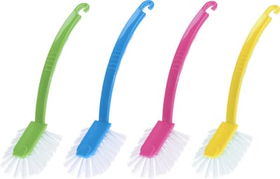 Afwasborstel met ophanghaakje in verschillende kleuren 27 cm
