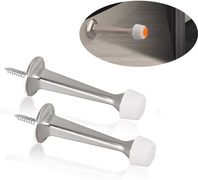 Zware deurstopper - Muurbeschermer - Sterke deurstopper - Hoge wigvormige deurstopper - Deurstopper - Voor deuronderkant - Met zachte rubberen kop - Wigvormige deurstopper is geschikt voor elke stevige deur