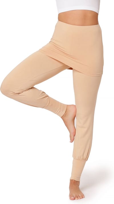 Bellivalini Dames Yogabroek - Sport - Vrijetijdsbroek - Lang - Viscose - Sportbroek - BLV-BLV50-275-YPS - Zand - XS