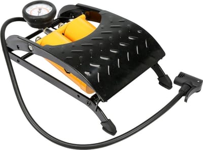VOREL Voetpomp met dubbele cilinder en manometer