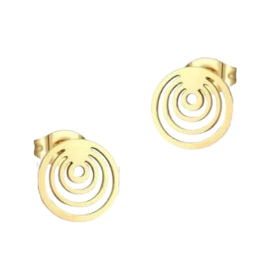 Aramat Jewels | Oorbellen | Spiraal Cirkel Oorbellen Goudkleur – 10mm | | | |10mm | Staal | Kinderen, Volwassenen | Verkleurd niet