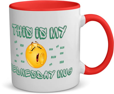 Akyol - this is my wednesday mug koffiemok - theemok - rood - Koffie - iemand die houdt van koffie - kopje koffie - woensdag koffie - koffie liefhebbers - quote - verjaardagscadeau - cadeau - kado - gift - geschenk - verrassing - 350 ML inhoud