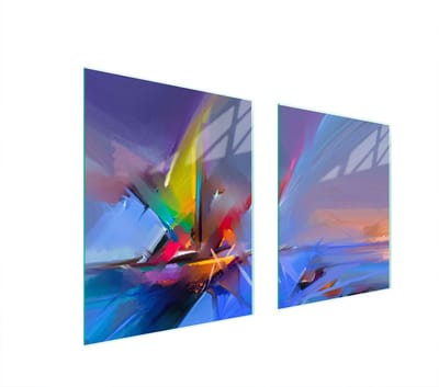 TMK ArtDeko Serie - Snijplank Glas - 85x52 cm - Kleurrijk - Veilig en Hygiënisch
