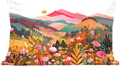 Sierkussens - Kussentjes Woonkamer - 60x40 cm - Zonsondergang - Bergvallei - Contrast