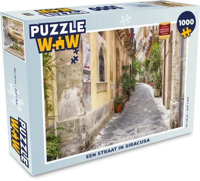 Puzzel Een straat in Siracusa - Legpuzzel - Puzzel 1000 stukjes volwassenen
