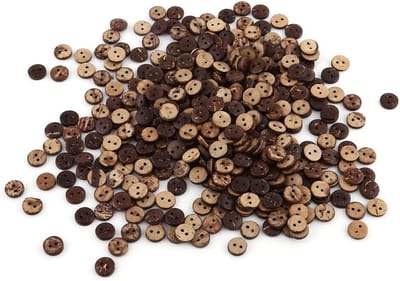 Kleurige Retro Knopen 10mm met 2 Gaten, 400 Stuks Houten Knopen voor Kinderen, Perfect voor DIY, Scrapbooking en Kledingaccessoires