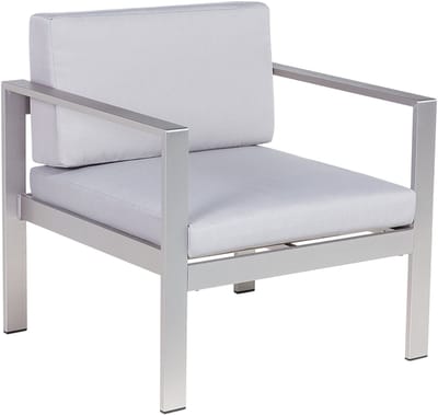 SALERNO - Tuinstoel - Lichtgrijs - Aluminium