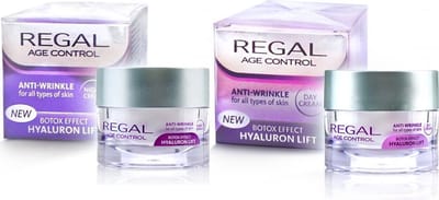 Regal Age Control Anti-Rimpel Voordeelverpakking – Dagcrème + Nachtcrème Set – Botox Effect & Hyaluron Lifting – 2 x 45ml