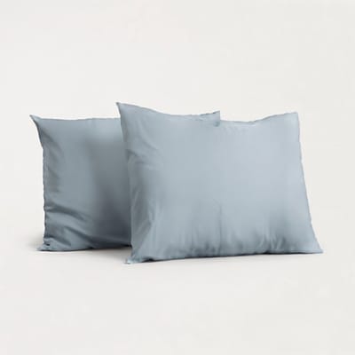 Y-NOT Kussenslopen Set - Mat Satijn Light Blue - 60x70 cm - 2-pack - Zachte Kussenhoezen voor Comfortabele Nachtrust