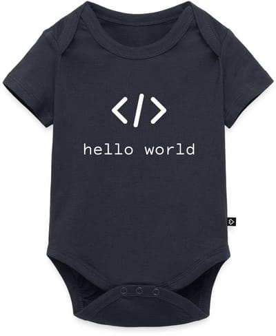 Hello World Programmeurs Baby Rompertje Met Korte Mouwen