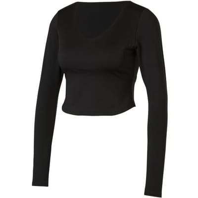CRIVIT Dames sportshirt met bh (Zwart, XS (32/34))