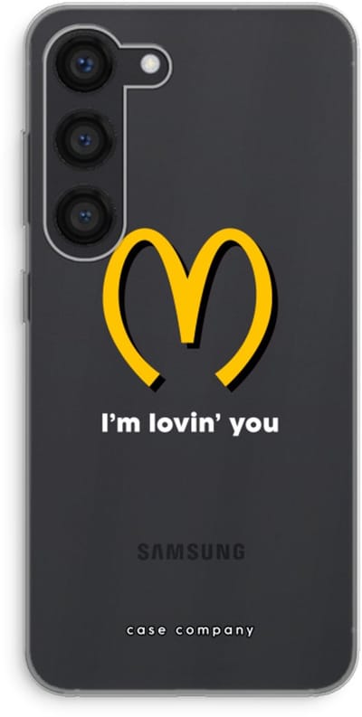 Case Company® - Hoesje geschikt voor Samsung Galaxy S23 hoesje - I'm lovin' you - Soft Cover Telefoonhoesje - Bescherming aan alle Kanten en Schermrand