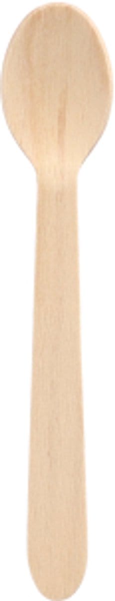 16x 25 Koffielepels hout pure 11 cm
