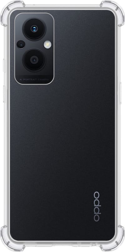 Hoes - Geschikt voor OPPO Reno 8 Lite - Sterk & Shockproof - Siliconen Case - Back Cover - Telefoon Hoesje Shock Proof - Transparant