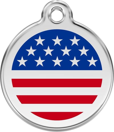 Red Dingo Hondenpenning 30 mm USA Amerika Amerikaanse vlag