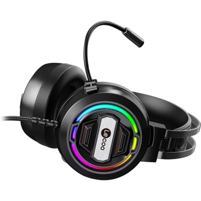 USB Gaming Headset voor PC Surround Sound Bedrade Koptelefoon met Kleurrijk LED Licht Computer zwart
