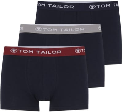 Tom Tailor - Korte boxershorts in een set van 3 - Maat L/6 - blue-dark-multicolor1