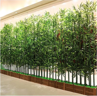 Kunstplant bamboe - Nepboom decoratie - Ruimte verdelen - Realistisch uiterlijk - 1 meter hoog - Groen