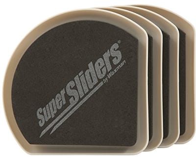 Herbruikbare meubelverhuizers voor tapijt - verscholen schuifregelaars voor hoeken en muren, 5 inch (4 stuks)