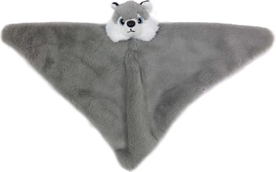 PIA Soft Toys - Pluche tutdoek / Knuffeldoek - met huskyhoofd - 45 cm