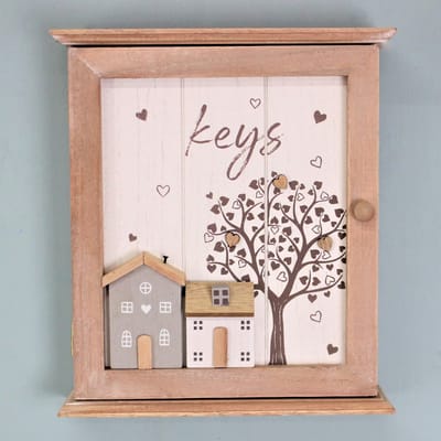 Houten Sleutelkast Keys 22x25x7cm