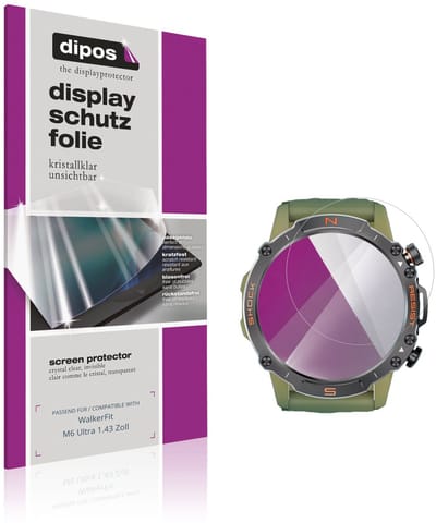 dipos – 6x Beschermfolie geschikt voor WalkerFit M6 Ultra 1.43 Inch | Krasbestendige & heldere Screenprotector Ultra-Thin