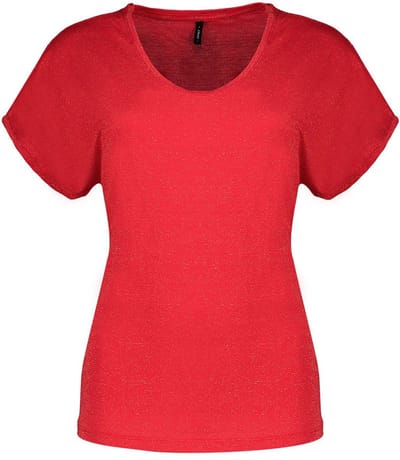 Only Harrie Life T-shirt Met Korte Mouwen Rood XL Vrouw