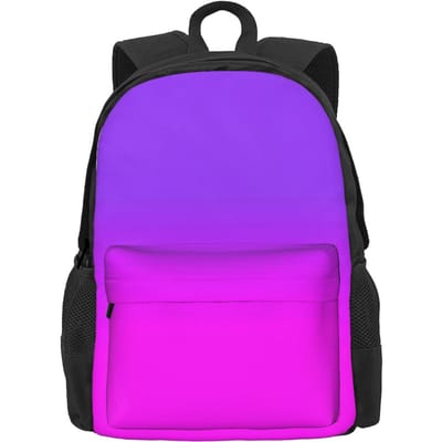 Aqua Ombre Rugzak Tiener Blauw En Paars Lichtgewicht Rugzakken Polyester Kawaii Schooltassen Universiteit Custom Rugzak 36x32x10cm