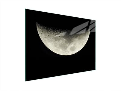 TMK ArtDeko Serie - Snijplank Glas - 40x30 cm - Maanmotief - Hartgesmolten Glas