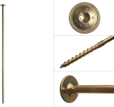 Wovar Tellerkopschroeven Geel Verzinkt 8.0 x 320 mm Torx | Doos 50 Stuks
