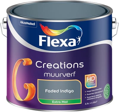 Flexa - Creations Muurverf Extra Mat - Faded Indigo - 2,5 L
