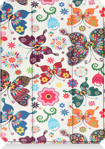 Hoesje - Geschikt voor Apple iPad Mini 6 (2021) - 8.3 inch - 6e Generatie - Dun & Stevig - Trifold Bookcase - Hard Cover Case - Met Uitsparing Geschikt voor Apple Pencil - Hardcover Book - Tablet Hoes - Vlinders