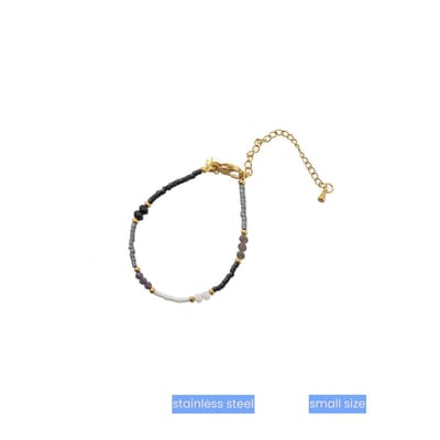 Go Dutch Label Armband (Sieraad) Kinderen - Smalle Pols - Kraaltjes Zwart