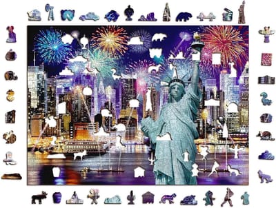 Wooden City Wooden puzzle New York by night XL