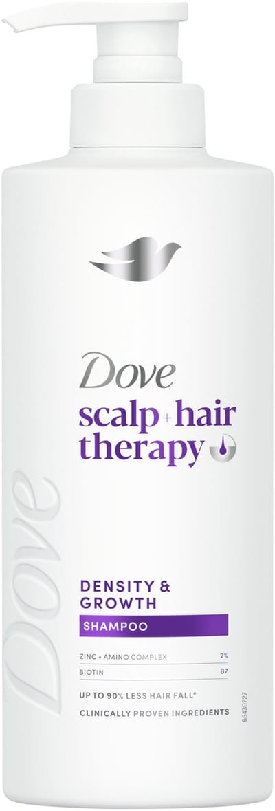 DOVE Scalp + Hair Therapy Shampoo - Density & Growth¹ - verzorging voor hoofdhuid en haar met aminozuren, zink en biotine - 400 ml