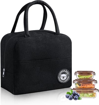 QTTVBTNA -Isothermische Lunchtas – Waterdichte Lunch Bag voor Vrouwen, Mannen & Kinderen – Compacte Opvouwbare Koeltas voor School, Werk, Picknick & Reizen – Geschikt voor Lunchbox, Snacks en Dranken