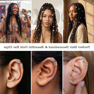 Metalen dreadlock-hangers set van 40 stuks, spiraalvormige haarclips en kralenaccessoires voor Afrikaanse vlechten en K-pop, trendy decoratie voor mannen en vrouwen, zilverkleurig