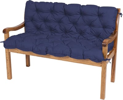 Tuinbankkussen - Zitkussen Rugkussen - Buiten Ontspannen - Waterafstotend UV-bestendig - 120 x 50 x 50 cm - Donkerblauw