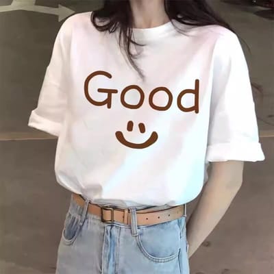 T-shirt Blanc à Manches Courtes Épaule Droite pour Femme Nouvel Arrivage Été Coton Pur Design de Niche Coupe Ample Amincissante Top 3XL white