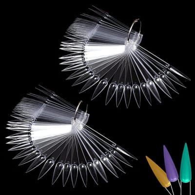 Set van 100 Transparante Stalen Nagelstokken - Perfect voor Nagelkleuring, Oefening en Nagelkunst voor Professionals en Beginners