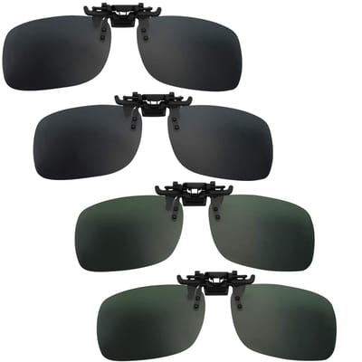 Dailygoods- Clip-on Zonnebril Gepolariseerd - Anti-verblinding - Uniseks - Voor Bijziendheid - UV-bescherming - Duurzaam Vouwmechanisme