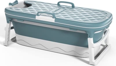 Simple Fix Opvouwbaar Bad 138 cm - Zitbad ook geschikt als IJsbad - Ligbad voor Volwassenen & Kinderen - Inklapbaar - Capaciteit 220 L - Extra lang - Blauw