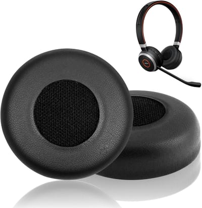 Dailygoods - Vervangende Oorkussens voor Jabra Evolve Hoofdtelefoons - Zacht Eiwitleer en Traagschuim
